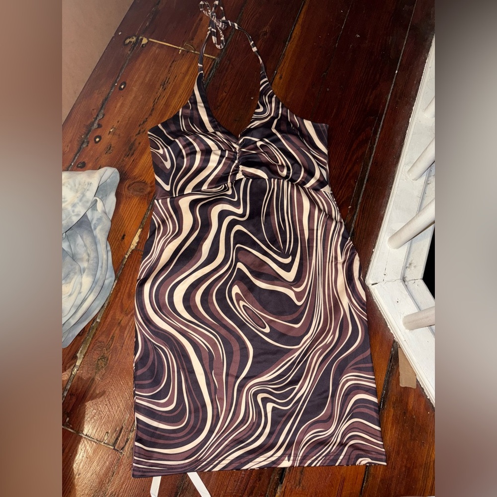 Swirl Halter top Bodycon Dress